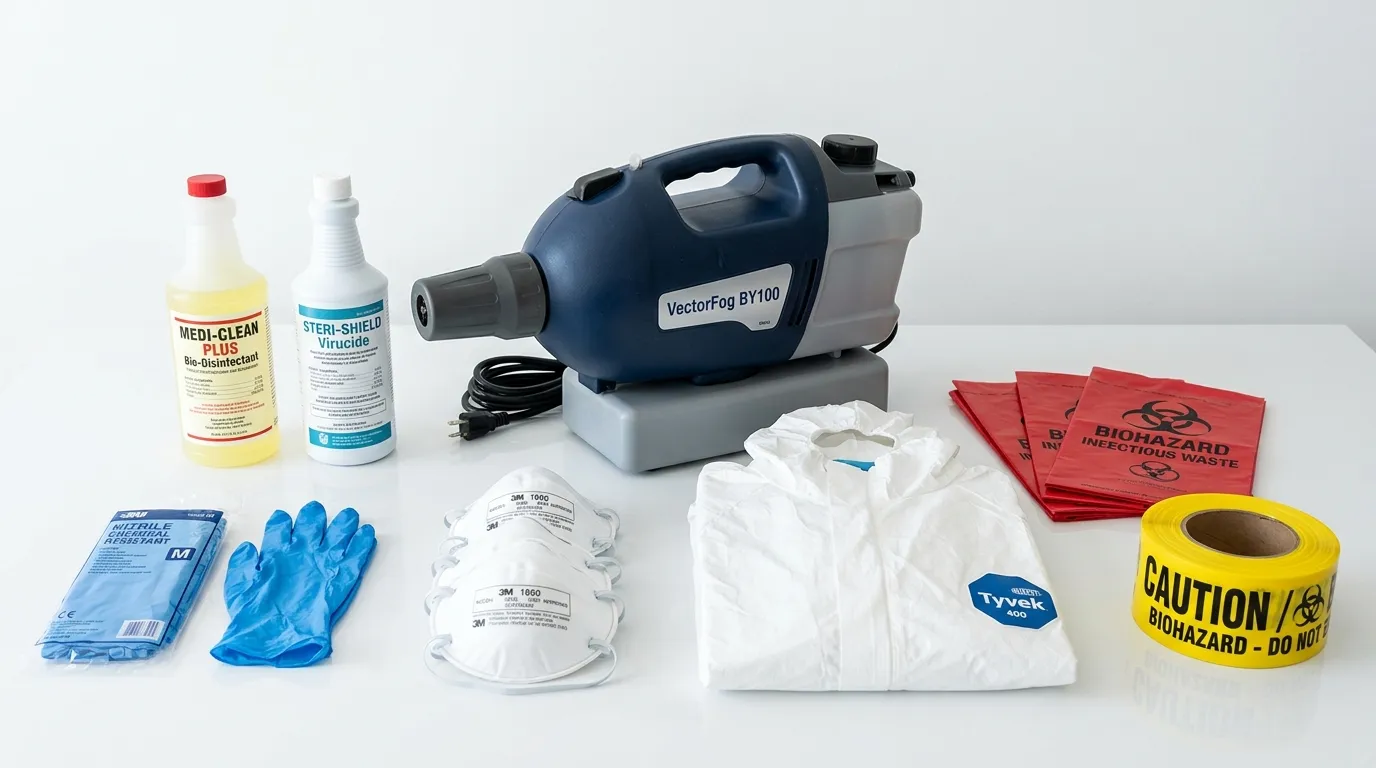 Professional biohazard remediation crew working in Holliston