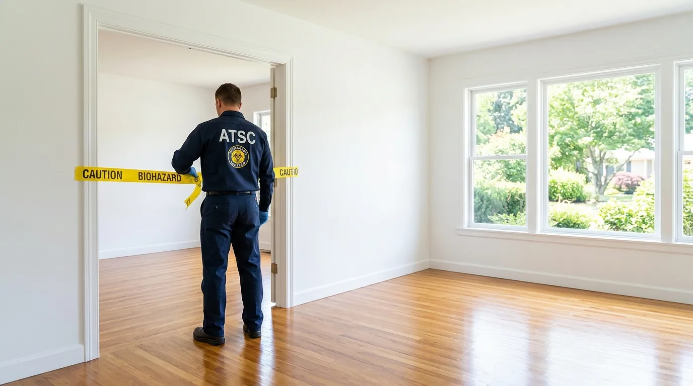 Certified biohazard cleanup crew performing Crime Scene Cleanup in Holliston